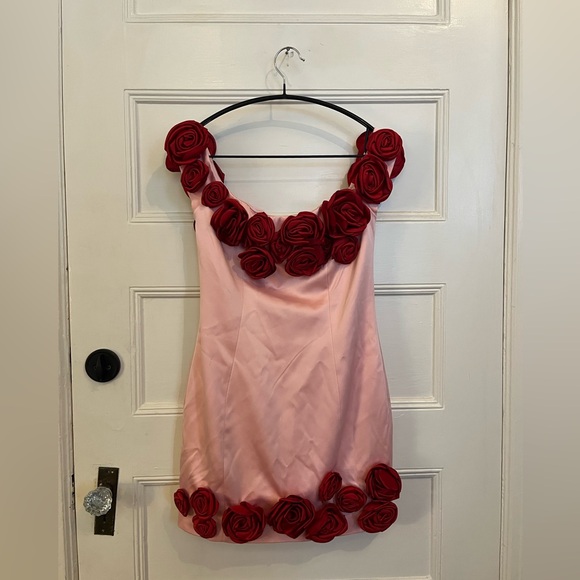 Atoir The Rosalie Mini Dress in Pink & Red - Picture 4 of 8